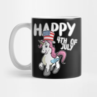 Happy 4th Of July Unicorn Independence Day Mug